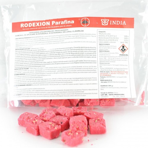 Rodexion momeala raticida parafina 200gr.