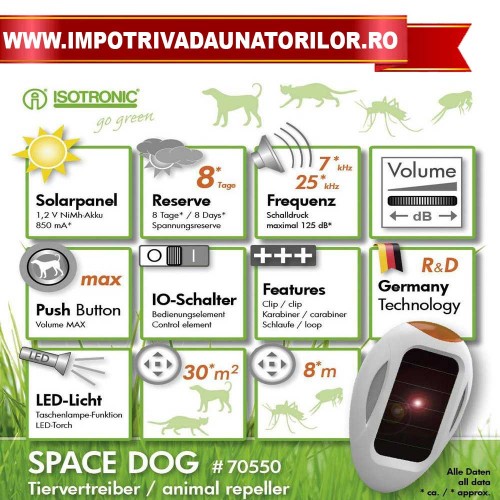 SpaceDog - Aparat portabil anti caini,pisici,tantari,purici