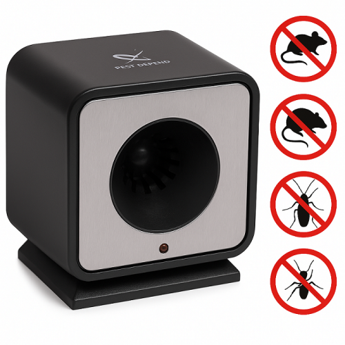   Pest Repeller Ultrasonic 230mp – Aparat anti dăunători cu ultrasunete 140dB, ideal pentru șoareci, șobolani, insecte, gândaci – Fără substanțe chimice, eficient și silențios