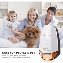 Aparat cu ultrasunete Pest Repeller Alb-Portocaliu, aparate pentru combatere rozatoare si insecte taratoare