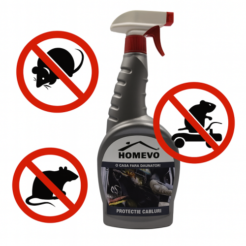  Homevo - Spray protectie cablaje anti soareci,sobolani, 500 ml.