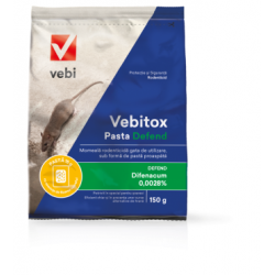 VEBITOX PASTA DEFEND 150 gr. – Momeală Rodenticidă cu Difenacoum | Protecție Eficientă Împotriva Șoarecilor și Șobolanilor VEBITOX PASTA DEFEND 150 gr. – Momeală Rodenticidă cu Difenacoum | Protecție Eficientă Împotriva Șoarecilor și Șobolanilor