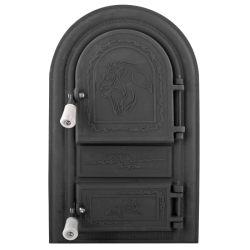 Ușă Șemineu LEU  – 555x345 mm, Cleme, și Dublură