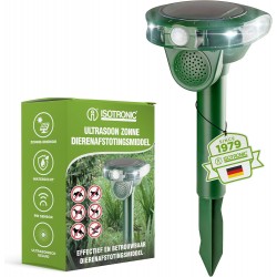 Aparat Solar cu Ultrasunete pentru Alungarea Animalelor – ISOTRONIC 70605 – Protecție 40 m², Frecvență Reglabilă, Alimentare Solară