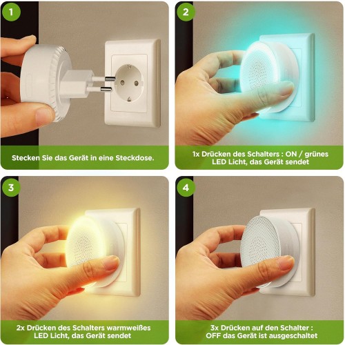 Aparat Anti Șoareci și Șobolani cu Ultrasunete pentru Interior – ISOTRONIC Pest Protection 30 m², 230V, cu Lumină de Orientare